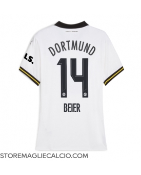 Borussia Dortmund Maximilian Beier #14 Maglia Gara Terza Repliche 2024-25 Donna Maniche Corte